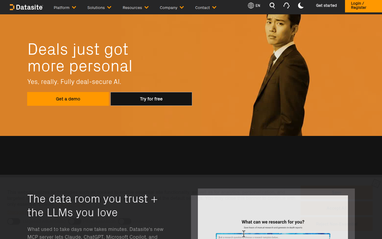 Datasite homepage